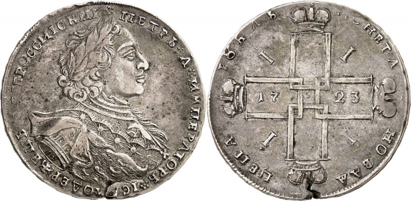 RUSSLAND | GROSSFUERSTENTUM / KAISERREICH
Peter I., 1682 / 1689 - 1725. Rubel 1...