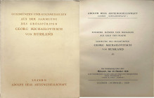 RUSSLAND | LITERATUR
Auktionskatalog 1939, Adolph Hess, Luzern. Goldmünzen und Goldmedaillen aus der Sammlung des Grossfürsten Georg Michailovich von...