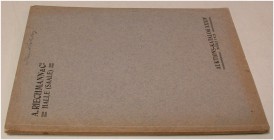 AUKTIONSKATALOGE UND VERKAUFSLISTEN. RIECHMANN & CO, Halle. Nr. 34 vom 19. 3. 1925. Eine numismatische Bibliothek. 40 S. mit 771 Nrn. Broschiert. Prei...