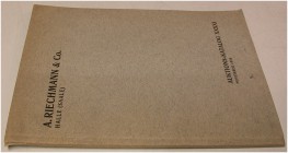 AUKTIONSKATALOGE UND VERKAUFSLISTEN. RIECHMANN & CO, Halle. Nr. 41 vom 11. 12. 1934. Fund von Ludwiszcze, deutsche und skandinavische Denare des 11. J...
