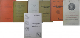 Lot de 7 ouvrages sur les monnaies féodales
1- Le monnaies de la Principauté de Montbéliard du XVIème au XVIIIème siècle, Jean-Marc Debard 1980 ; 2- ...