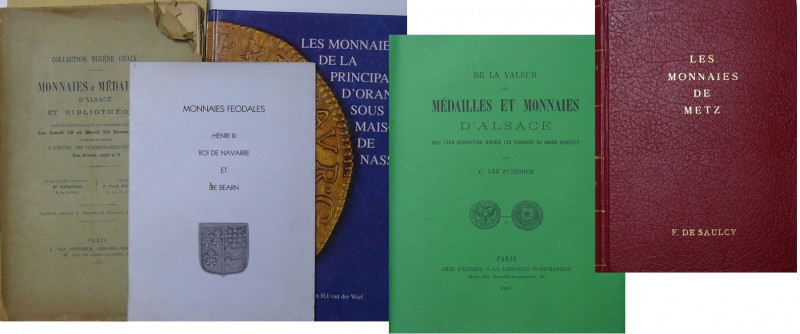 Lot de 9 ouvrages sur les monnaies féodales
1- Les monnaies de la Narbonnaise, ...