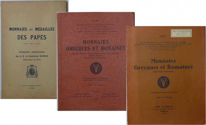 Lot de 3 catalogues de collections particulières
1- Collection de Feu il cavall...