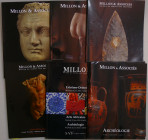 Lot de 6 catalogues de vente d'archéologie de Million et Associés