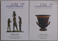 Lot de 2 catalogues de vente d'archéologie - Gorny & Mosch - 9 juillet et 15 décembre 2021