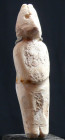 Iran - Pré-luristan - Idole en pierre - 2500 / 1000 av J.-C.
Belle idole stylisée en pierre blanche. Nombreux recollages sur l'ensemble. 95*25 mm.