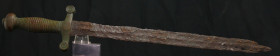 Gallo romain - Epée en fer - 200 av / 100 ap. J.-C.
Belle lame de glaive en fer avec d'importantes traces d'oxydation. Lame de 375 mm de longueur. Po...