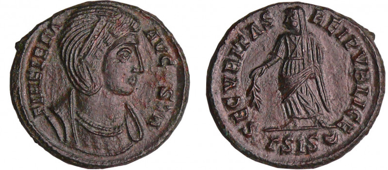 Hélène - Centenionalis (327-328, Sisica)
A/ FL HELENA AVGVSTA. Buste drapé à dr...