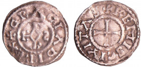 Charles II Le Chauve (840-877) - Denier (Reims)
A/ + GRATIA D-I REX Monogramme de Karolus.
R/ + REMIS CIVITAS Croix.
TTB
Nou.185b-Dep.834
 Ar ; 1...
