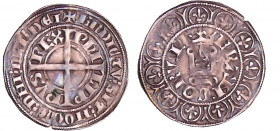 Philippe VI (1328-1350) - Gros à la couronne 1ère émission (1er janvier 1337)
A/ PHILIPPVS REX. Croix pattée coupant la légende intérieure. 
R/ Cour...