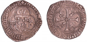 Charles VIII (1483-1498) - Blanc à la couronne de Bretagne - Rennes
A/ :+: KAROLVS. FRANCORVM. REX: R. Ecu de France sommé d'une couronne et accosté ...