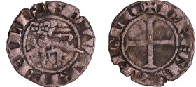 Aquitaine - Edouard 1er - Denier au lion
Edouard 1er (1272-1307). A/ + EDVVARD' FILI. Léopard. 
R/ + H REGIS ANGLIE. Croix.
TB
Bd.474 (5f)-Elias.1...