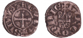 Bourgogne - Eudes IV - Denier tournoi
Eudes IV (1315-1350). A/ EVDES DVX Croix.
R/ BVRGONDIE Chatel tournoi BG en-dessou.
TB
Bd.1217 (3f)-SCMF.525...