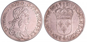 Louis XIII (1610-1643) - Ecu du 2ème poinçon de Warin - 1643 A (Paris) avec rose et pas de baies
TTB+
L4L.82-Ga.52
 Ar ; 27.31 gr ; 40 mm