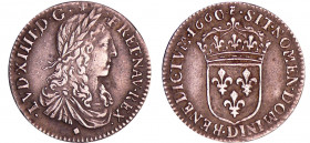 Louis XIV (1643-1715) - 1/12 d'écu au buste juvénile - 1660 D (Lyon)
TTB+
L4L.199-Ga.115
 Ar ; 2.28 gr ; 21 mm