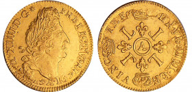 Louis XIV (1643-1715) - Louis d’or aux 4 L - A (Paris)
TTB+
L4L.257-Ga.252
 Au ; 6.69 gr ; 25 mm
Réformation frappée sur un Louis à l'écu de 1691....