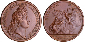 Louis XIV (1643-1715) - Médaille - Prise de Besançon 1668, par Mauger
SPL
Médailles sur le régne de Louis XIV, 104
 Br ; 30.32 gr ; 41 mm
Frappe o...