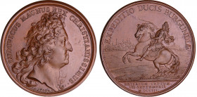 Louis XIV (1643-1715) - Médaille - L'expédition du duc de bourgogne 1703, par Mauger
SPL
 Br ; 35.93 gr ; 41 mm
Frappe originale.