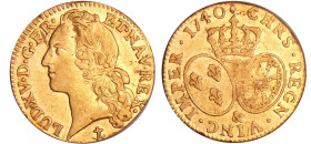 Louis XV (1715-1774) - Louis d’or au bandeau - 1740 & (Aix)
TTB+
L4L.492-Ga.341
 Au ; 8.06 gr ; 24 mm
