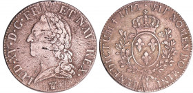 Louis XV (1715-1774) - Ecu à la vieille tête - 1772 I (Limoges)
TB
L4L.512-Ga.323
 Ar ; 28 38 gr ; 40 mm