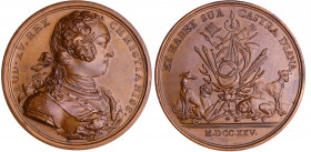 Louis XV (1715-1774) - Médaille - La chasse de Louis XV 1725, par Du Vivier
SPL
Divo.65
 Br ; 29.80 gr ; 41 mm
Frappe originale.