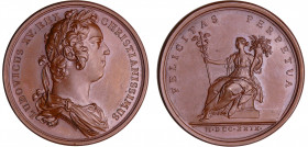 Louis XV (1715-1774) - Médaille - Bonheur de la France 1729, par Du Vivier
SPL
Divo.76
 Br ; 31.09 gr ; 41 mm
Frappe originale.