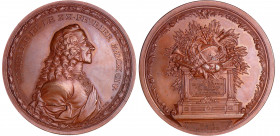 Louis XV (1715-1774) - Médaille en Bronze - François-Marie Arouet dit Voltaire, "d'après nature au château de Ferney", 1770, par G.C. Wæchter
SUP
Fo...