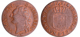 Louis XVI (1774-1792) - ½ sol - 1791 B (Rouen)
SUP
L4L.548-Ga.349
 Cu ; 6.22 gr ; 25 mm