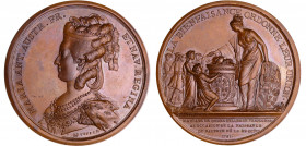 Marie-Antoinette - Médaille - Mariage de 12 filles de Perpignan, 1781 par Duvivier
SPL
Nocq.211
 Br ; 31.64 gr ; 41 mm
Frappe originale.