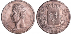 Charles X (1824-1830) - 5 francs 1er type 1825 A (Paris)
SUP+
Ga.643-F.310
 Ar ; 24.87 gr ; 37 mm