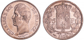 Charles X (1824-1830) - 5 francs 2ème type 1828 BB (Strasbourg)
SUP
Ga.644-F.311
 Ar ; 24.97 gr ; 37 mm