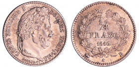 Louis-Philippe Ier (1830-1848) - 1/4 de franc 1840 B (Rouen)
SPL
Ga.355-F.166
 Ar ; 1.25 gr ; 15 mm