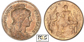 Troisième république (1871-1940) - 10 centimes Dupuis 1900
PCGS MS 64 RB
Ga.277-F.136
 Br ; 10.05 gr ; 30 mm
