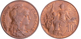 Troisième république (1871-1940) - 10 centimes Dupuis 1909
SPL
Ga.277-F.136
 Br ; 10.17 gr ; 30 mm