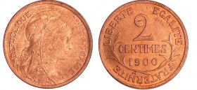 Troisième république (1871-1940) - 2 centimes Dupuis 1900
SPL à FDC
Ga.107-F.110
 Br ; 2.04 gr ; 20 mm