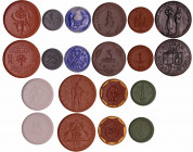 Allemagne - Lot de 10 monnaies de nécessité en faience et porcelaine
Stadtlengsfeld, Höhr, Altenburg, Friedberg, Hall, Meissen, Munster, Saxe, Walden...