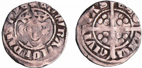 Angleterre - Edward I (1272-1307) - Penny, York
A/ + ЄDW R’ ANGL’ DNS hyB (unbarred A), crowned facing bust.
R/ CIVI TAS ЄBO RACI, long cross; three...