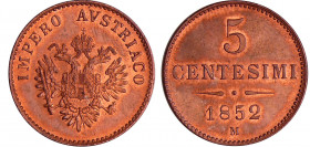 Autriche - Franz Josef I (1848-1916) - 1852 M (Mailand)
SPL
J.303
 Br ; 5.47 gr ; 23 mm