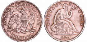 Etats-Unis - Half Dollar 1877
TTB
 Ar ; 12.41 gr ; 31 mm