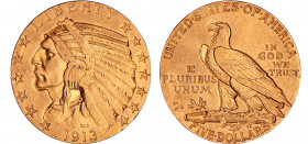 Etats-Unis - 5 dollars tête d'indien (Indian Head) 1913 S (San Francisco)
SUP
 Au ; 8.36 gr ; 22 mm