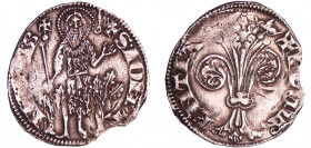 Italie - Florence - Fiorino grosso de 2 soldi (1306 / 1313)
TTB
MIR.44
 Ar ; 1.81 gr ; 20 mm