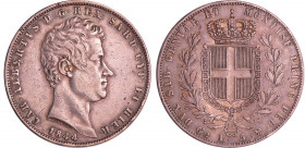 Italie - Carlo Alberto (1831-1849) - 5 lire 1844 (Gênes)
TTB
Montenegro.131
 Ar ; 24.90 gr ; 37 mm