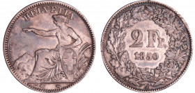 Suisse - 2 francs 1850
SUP
KMZ.2-1201
 Ar ; 9.90 gr ; 27 mm