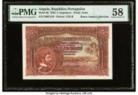 Angola Republica Portuguesa 5 Angolares 14.8.1926 Pick 66 PMG Choice About Unc 58. A mere central fold is seen on this stunning and beautiful governme...