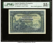 Angola Republica Portuguesa 10 Angolares 14.8.1926 Pick 67 PMG About Uncirculated 55 EPQ. Traditional village scenes, modern infrastructure, and a mal...