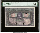 Angola Banco De Angola 50 Angolares 1.6.1927 Pick 74r Remainder PMG Choice Uncirculated 63. An incredible, beautiful banknote, seen here in Remainder ...