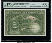 Serial Number 1 Angola Banco De Angola 100 Angolares 1.6.1927 Pick 75 PMG Choice Uncirculated 63. Due to the high face value of this stunning banknote...