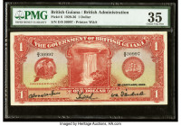 British Guiana Government of British Guiana 1 Dollar 1.1.1929 Pick 6 PMG Choice Very Fine 35. The large format Government issues of 1929 and 1936 were...