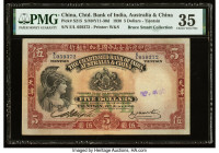 China Chartered Bank of India, Australia & China, Tientsin 5 Dollars 12.6.1930 Pick S215 S/M#Y11-30d PMG Choice Very Fine 35. A classic Waterlow & Son...