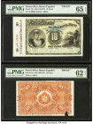 Puerto Rico Banco Espanol de Puerto Rico 10 Pesos ND (1894-97) Pick 27p Front and Back Proofs PMG Gem Uncirculated 65 EPQ; Uncirculated 62 Net. A plea...